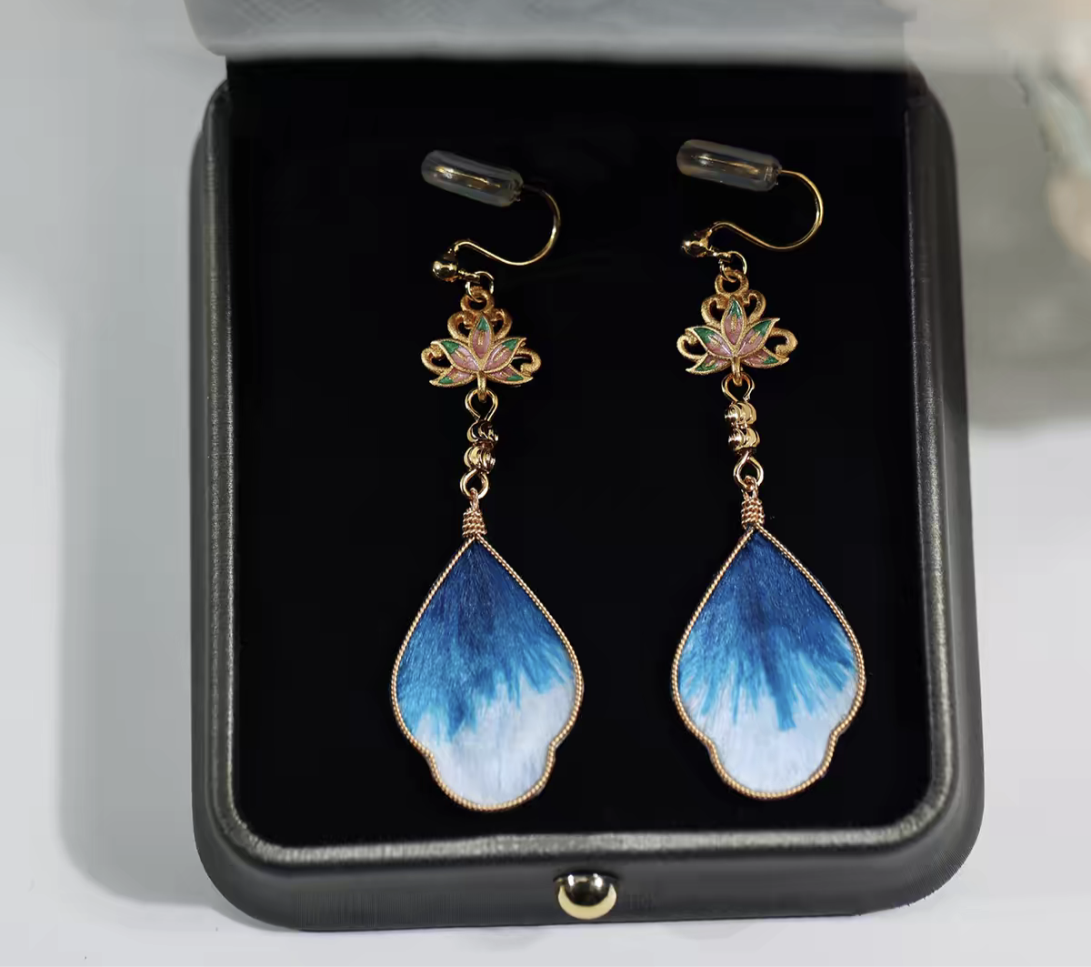 No Piercing Chinese Style Ronghua Velvet Flower Earrings