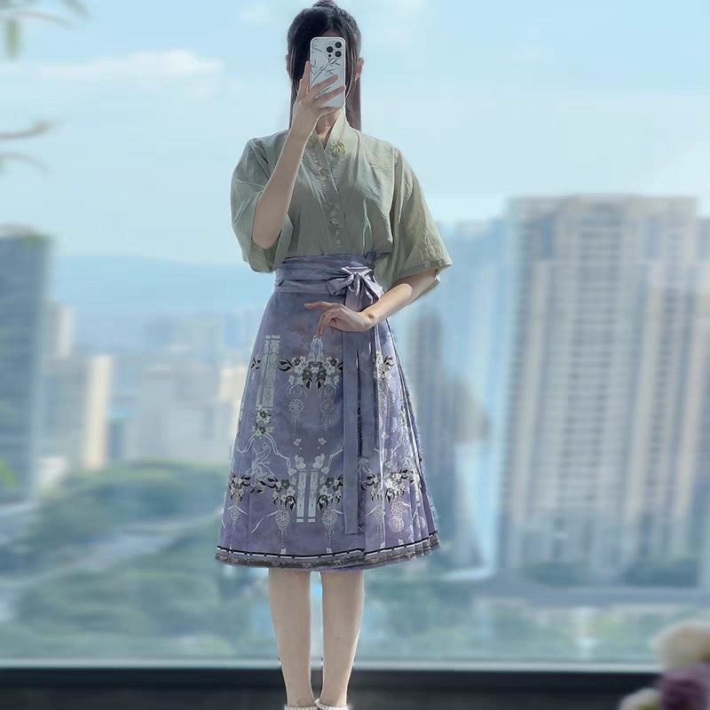 矮个子七分马面裙配套整套S-Xl