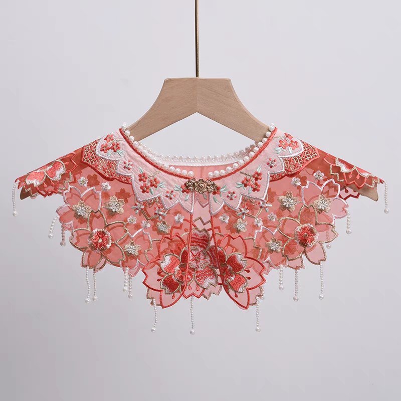 云肩Yunjian Chinese Cloud Collar – Traditional Embroidered Cape for Hanfu & Qipao