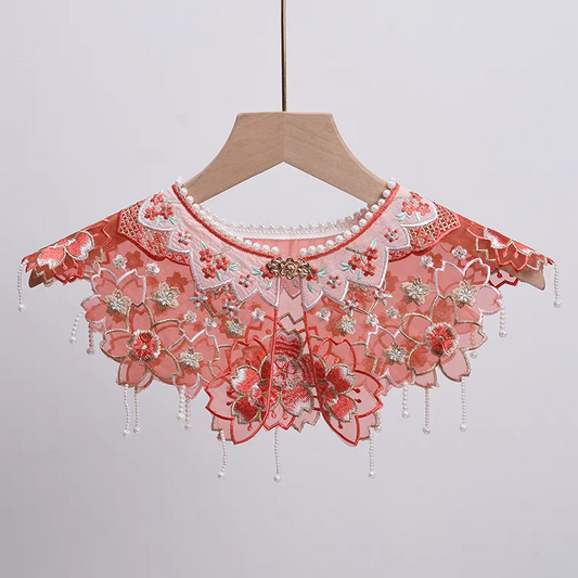 云肩Yunjian Chinese Cloud Collar – Traditional Embroidered Cape for Hanfu & Qipao