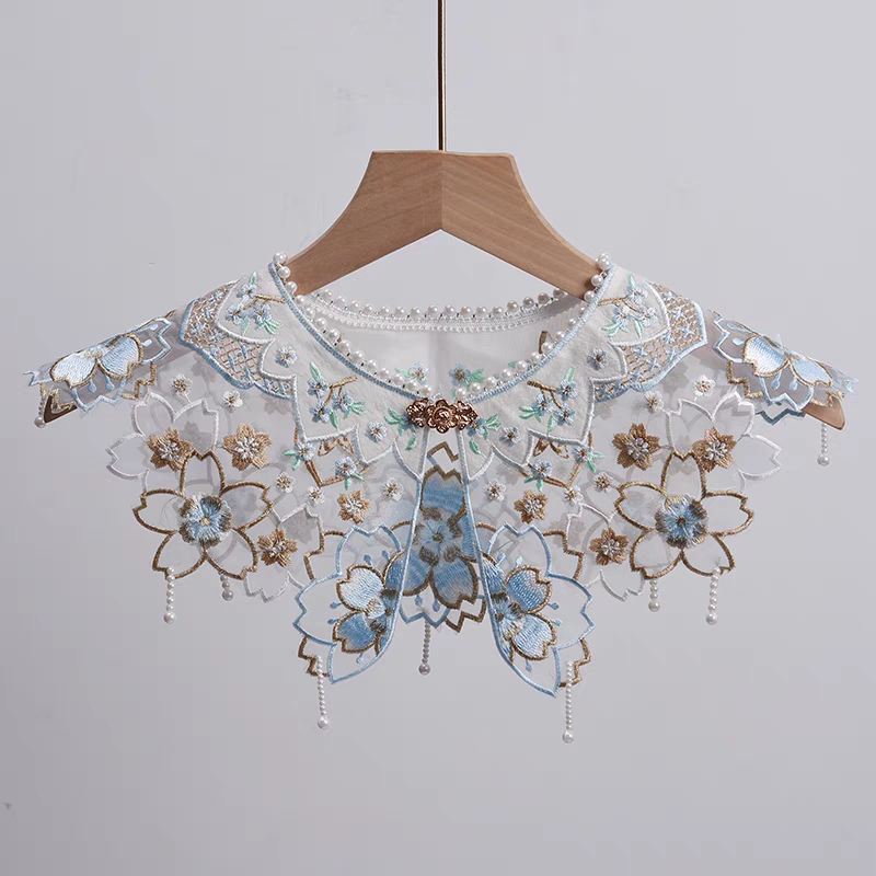 云肩Yunjian Chinese Cloud Collar – Traditional Embroidered Cape for Hanfu & Qipao