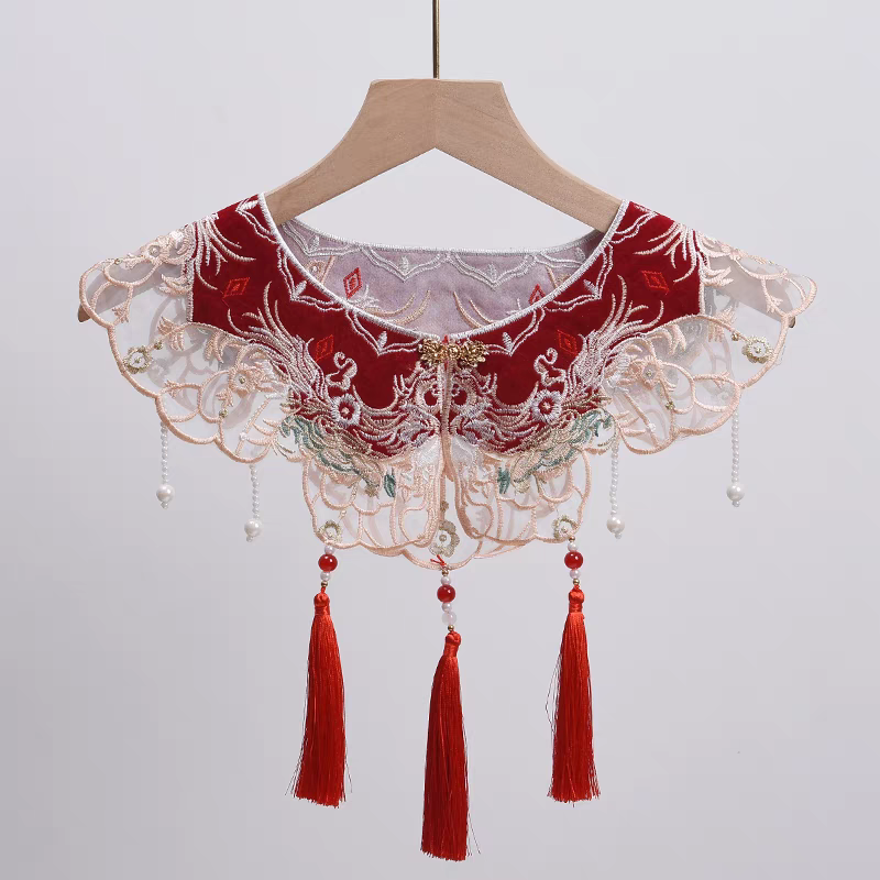 云肩Yunjian Chinese Cloud Collar – Traditional Embroidered Cape for Hanfu & Qipao