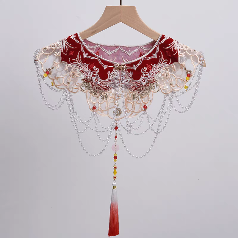 云肩Yunjian Chinese Cloud Collar – Traditional Embroidered Cape for Hanfu & Qipao