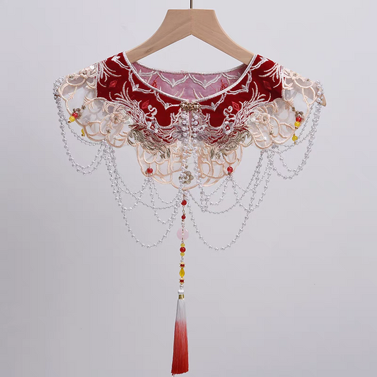 云肩Yunjian Chinese Cloud Collar – Traditional Embroidered Cape for Hanfu & Qipao