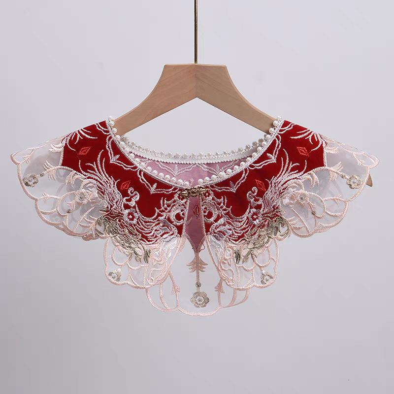云肩Yunjian Chinese Cloud Collar – Traditional Embroidered Cape for Hanfu & Qipao