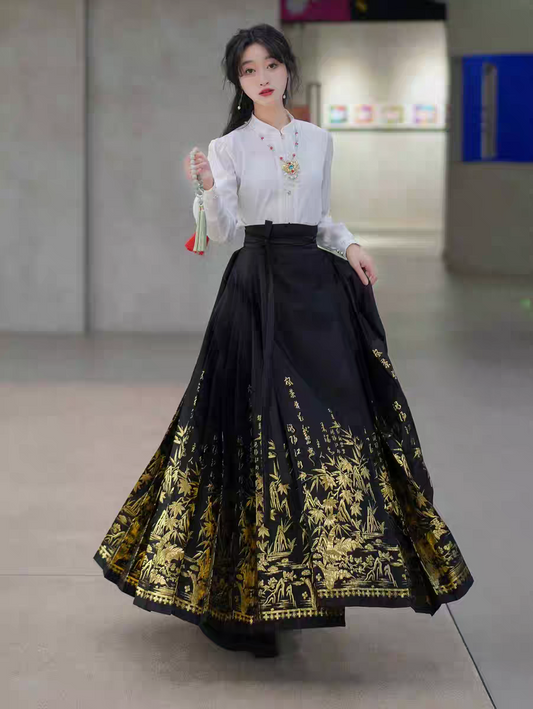 织金款马面裙配套S-XL