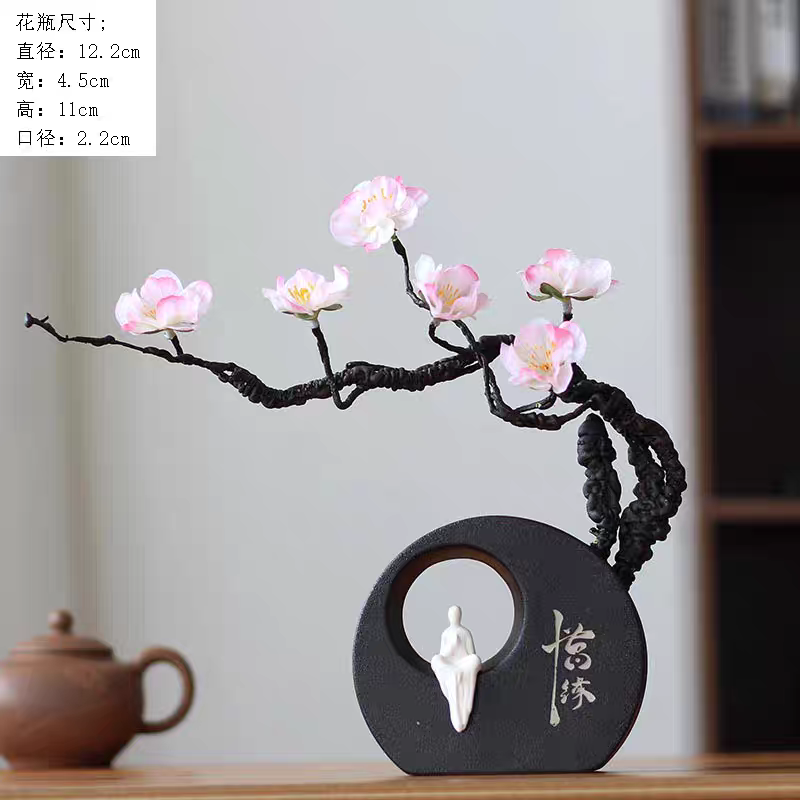 🌿 New Chinese Style Artificial Flower Decor | Home Ornament新中式干花装饰花摆件