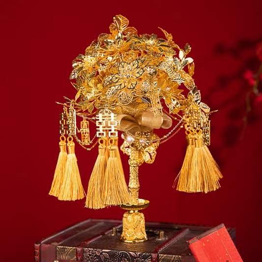 New Chinese Style Bridal Bouquet – Traditional Red Chinese Wedding Flowers