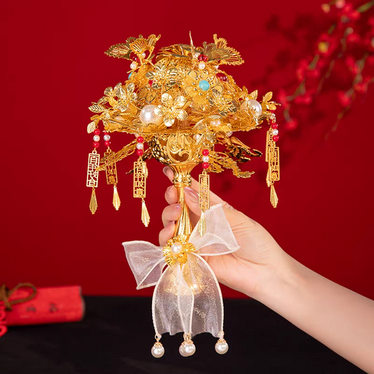 New Chinese Wedding Bouquet – Modern Oriental Bridal Hand Bouquet
