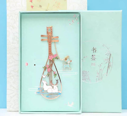 琵琶星辰白鹿書籤
