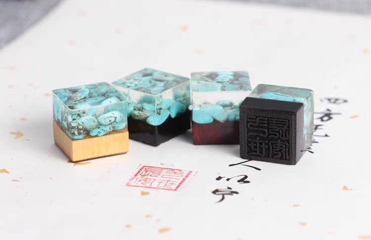 印章樹脂檀木